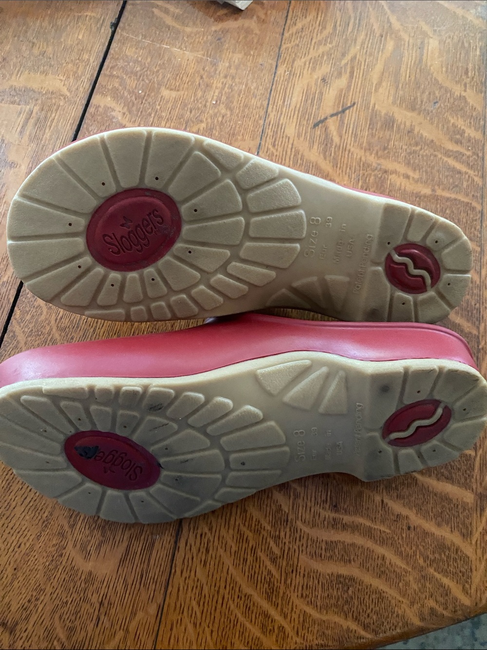Sloggers Red Matte Slip-On Clog with Light Sole - Picture 4 of 5